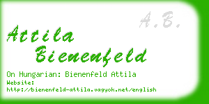 attila bienenfeld business card